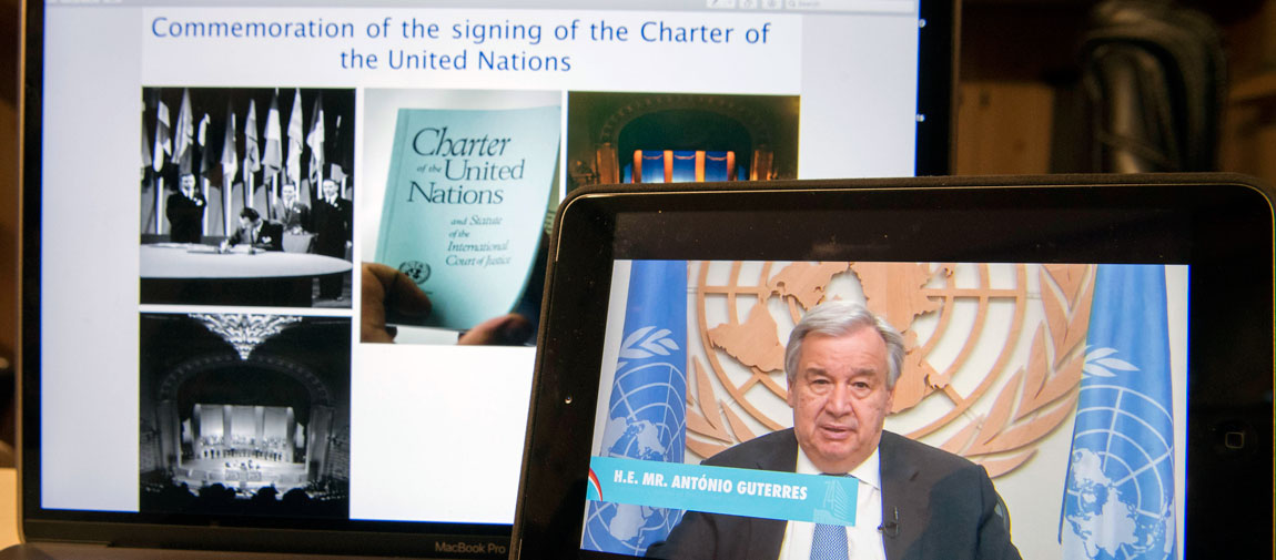 الأمم المتحدة تحتفل بالذكرى السنوية الخامسة والسبعين لميثاقها التأسيسي